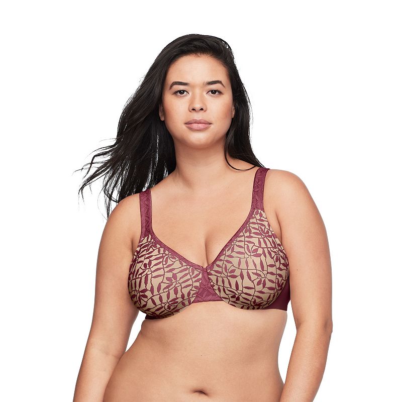 2022 New Models Olga® by Warner's® Sheer Leaves Lace Full-Figure Full-Coverage  Minimizer Bra 35519 Discount Online Sale At 50% Discount